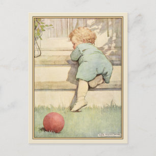 Vintage Postkarte mit Sweet Baby Illustration