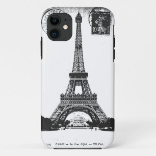 Vintage Postkarte Paris-La-Turm-Eiffels iPhone 11 Hülle