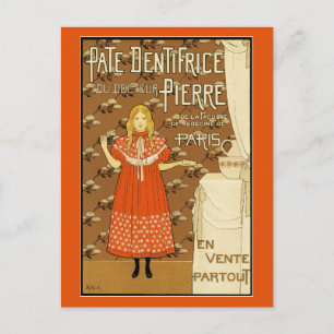 Vintage Postkarte: Pate Zahnfrice Postkarte