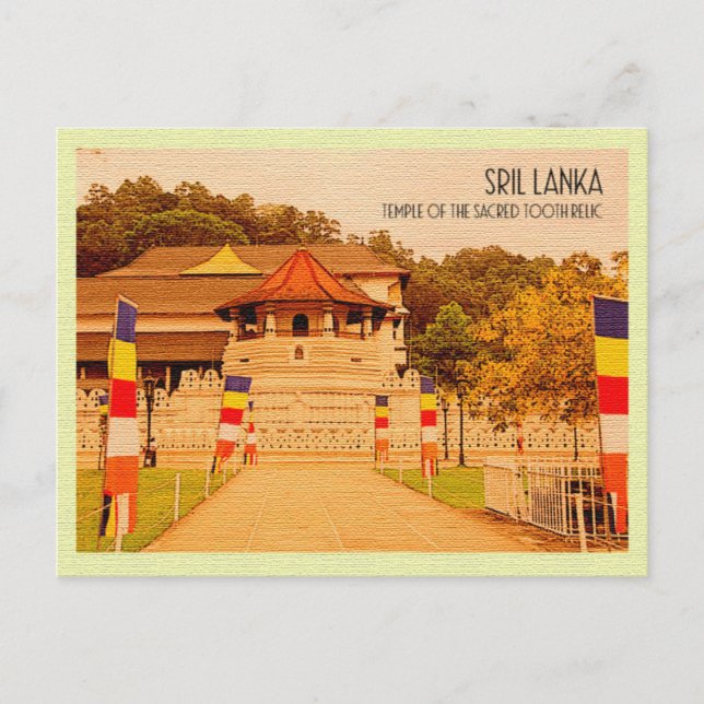 Vintage Postkarte Sactooth Relic Sri Lanka (Vorderseite)