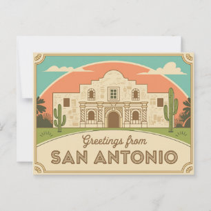 Vintage Postkarte San Antonio   Grüße aus