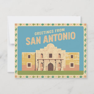 Vintage Postkarte San Antonio   Grüße aus