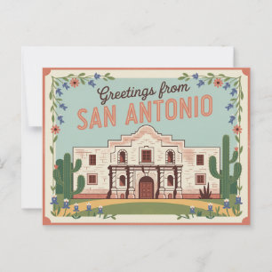 Vintage Postkarte San Antonio   Grüße aus