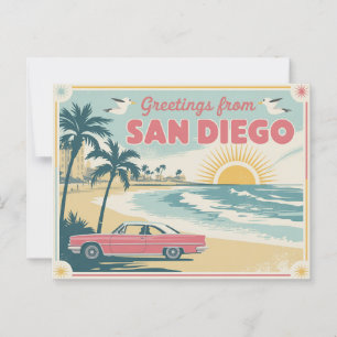 Vintage Postkarte San Diego   Grüße aus