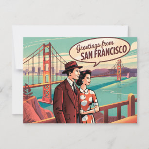 Vintage Postkarte San Francisco   Grüße aus