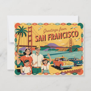Vintage Postkarte San Francisco   Grüße aus