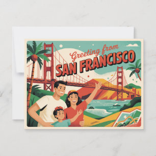 Vintage Postkarte San Francisco   Grüße aus