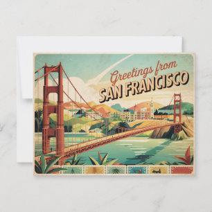 Vintage Postkarte San Francisco   Grüße aus