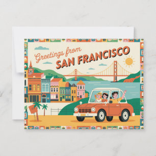 Vintage Postkarte San Francisco   Grüße aus