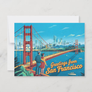 Vintage Postkarte San Francisco   Grüße aus