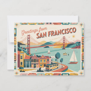 Vintage Postkarte San Francisco   Grüße aus