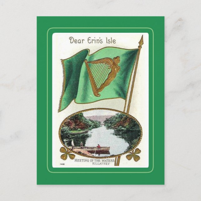 Vintage Postkarte St Patrick's Day (Vorderseite)
