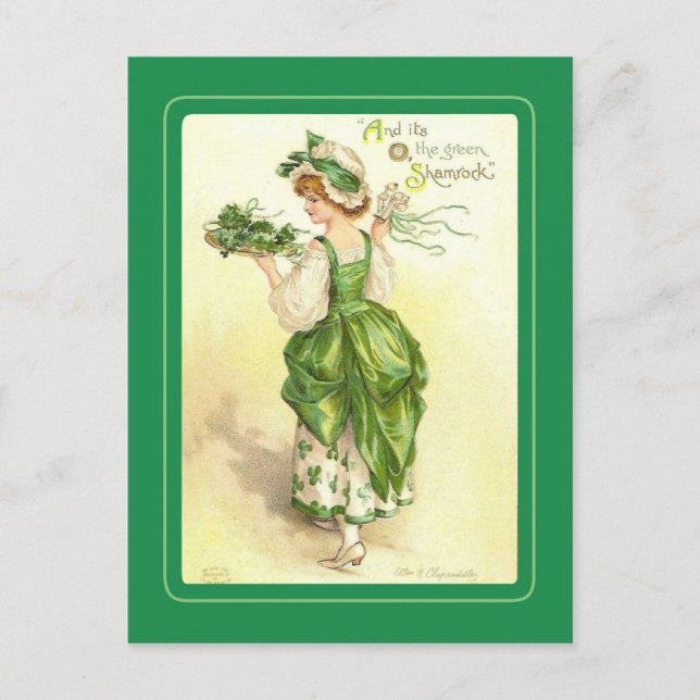 Vintage Postkarte St Patrick's Day (Vorderseite)