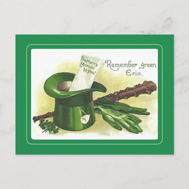 Vintage Postkarte St Patrick's Day (Vorderseite)
