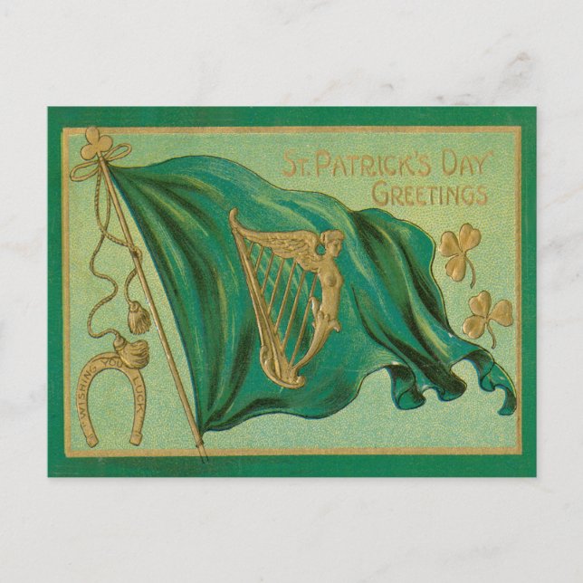 Vintage Postkarte St. Patrick's Day (Vorderseite)