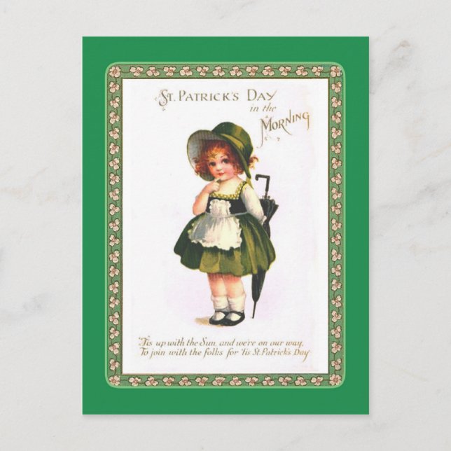 Vintage Postkarte St Patrick's Day (Vorderseite)