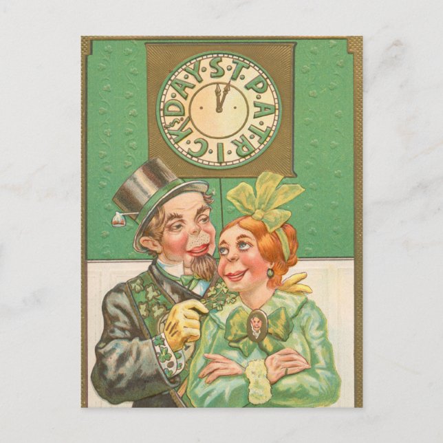 Vintage Postkarte St. Patrick's Day (Vorderseite)