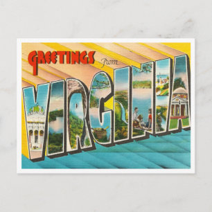 Vintage Postkarte Virginia