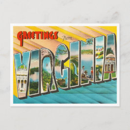Vintage Postkarte Virginia