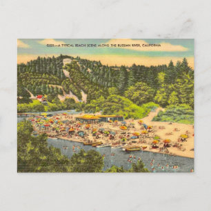 Vintage-Postkarte vom Russian River Strand Postkarte