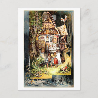 Vintage Postkarte von Hansel und Gretel