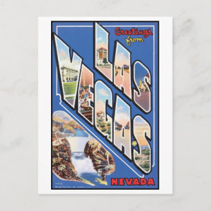 Vintage-Postkarte von Las Vegas Postkarte