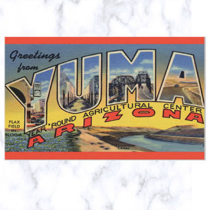 Vintage-Postkarte von Yuma Arizona Postkarte