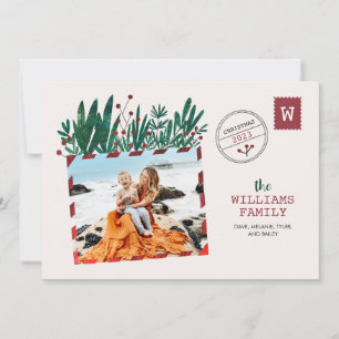 Vintage Postkarte Weihnachts-Fotokarte