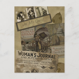 Vintage-Postkarte zur Frauenwahlrechtsbewegung von Postkarte