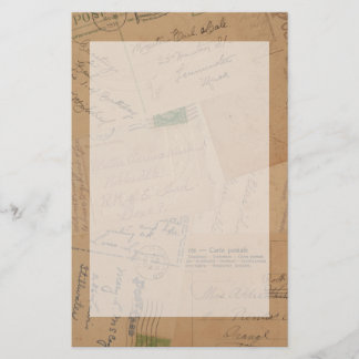 Vintage Postkarten-Collage stationär Briefpapier