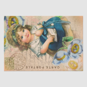 Vintage-Postkarten-Decoupage-Seidenpapier für Baby Seidenpapier