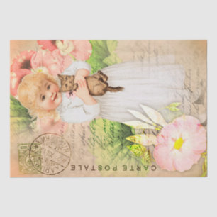 Vintage-Postkarten-Decoupage-Seidenpapier für Baby Seidenpapier