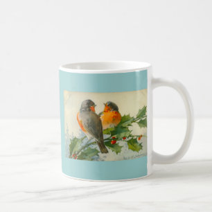Vintage-Postkarten-Druck "Sweet Birds" Tasse Kaffe