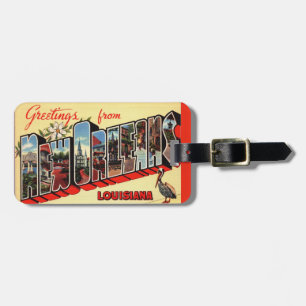 Vintage-Postkarten-Gepäckanhänger aus New Orleans Gepäckanhänger