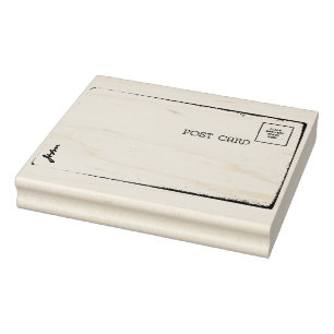 Vintage Postkarten-Gummikunst-Briefmarke Johns Gummistempel