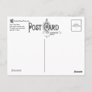 Vintage-Postkartenrückseite - Fantasie-"C"-Design Postkarte