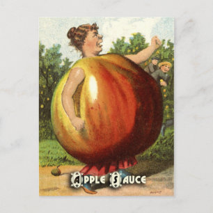 Vintage Postkartenserie: Apfel Postkarte