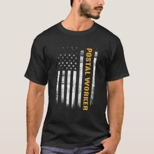Vintage-Postmitarbeiter Amerikanische Flagge US-Po T-Shirt