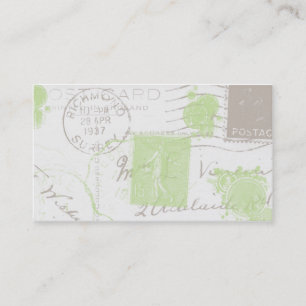 Vintage Poststempel II Geschäftprofilkarten Visitenkarte