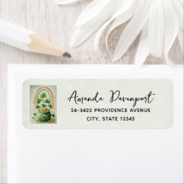 Vintage Pot of Gold and Rainbow Address