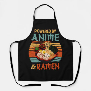 Vintage Powered By Anime- und Ramen-Liebe Anime Nu Schürze