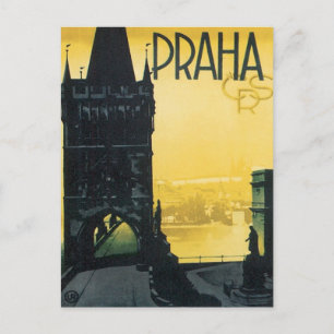 Vintage Prag Postkarte