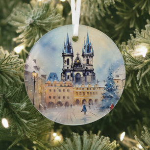 Vintage Prager Keramik Tile Ornament Aus Glas