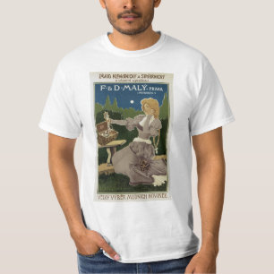 Vintage Praha-Schmuck- und Silberwaren-Werbung T-Shirt