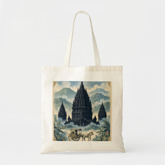 Vintage Prambanan Hindu-Tempel Java Indonesien Tragetasche