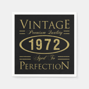 Vintage Prämie 1972 50. Geburtstag Serviette