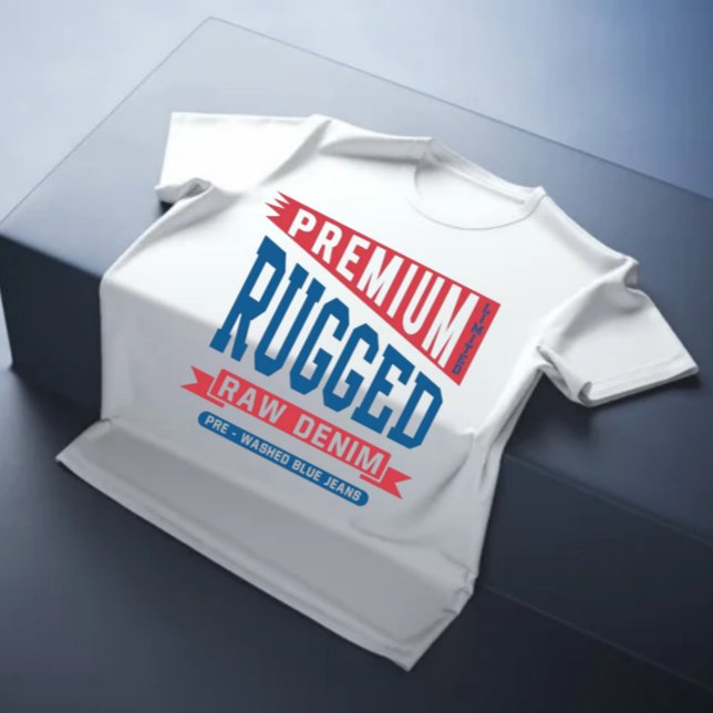 Vintage Premium Raw denim varsity T-Shirt (Von Creator hochgeladen)