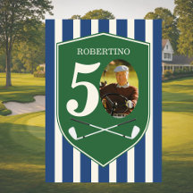 Vintage Preppy Golfer Blau Foto 50. Geburtstag