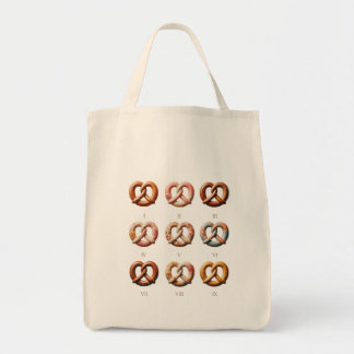 Vintage Pretzel Study Grid Aesthetic Tote Bag Tragetasche