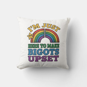 Vintage Pride Bigots verstören Regenbogen-Shirt-De Kissen